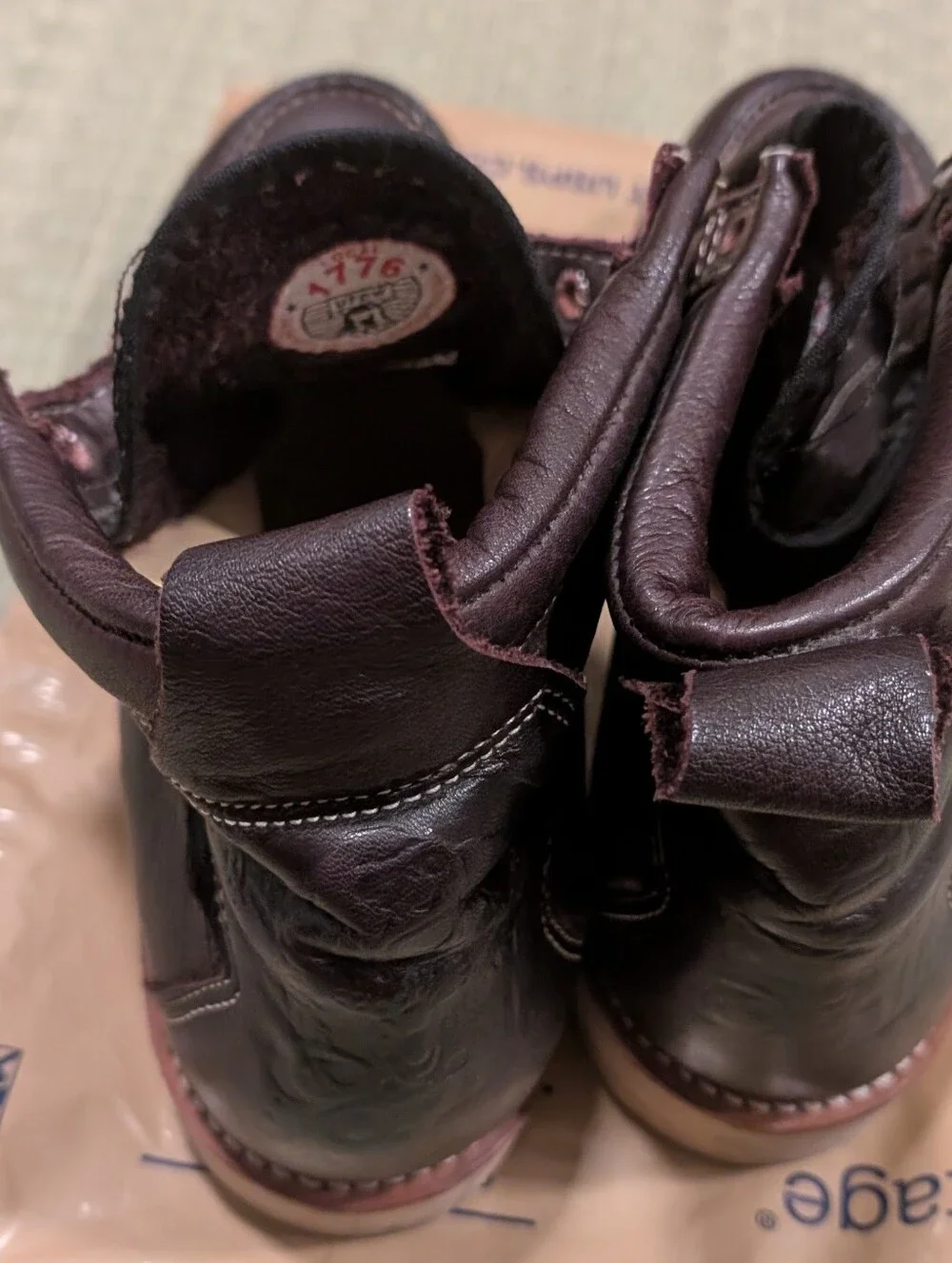 Gorilla Trekker Leather Boots Men's Size 8.5 Made in USA *No Laces*